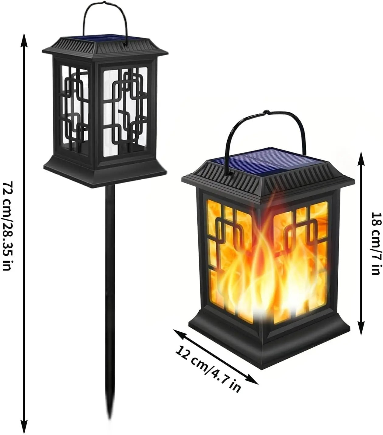 NuviGlow™ Enhanced Solar Flame Lantern