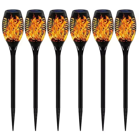 NuviGlow™ Solar Torch Light – 96 LED Flickering Flame