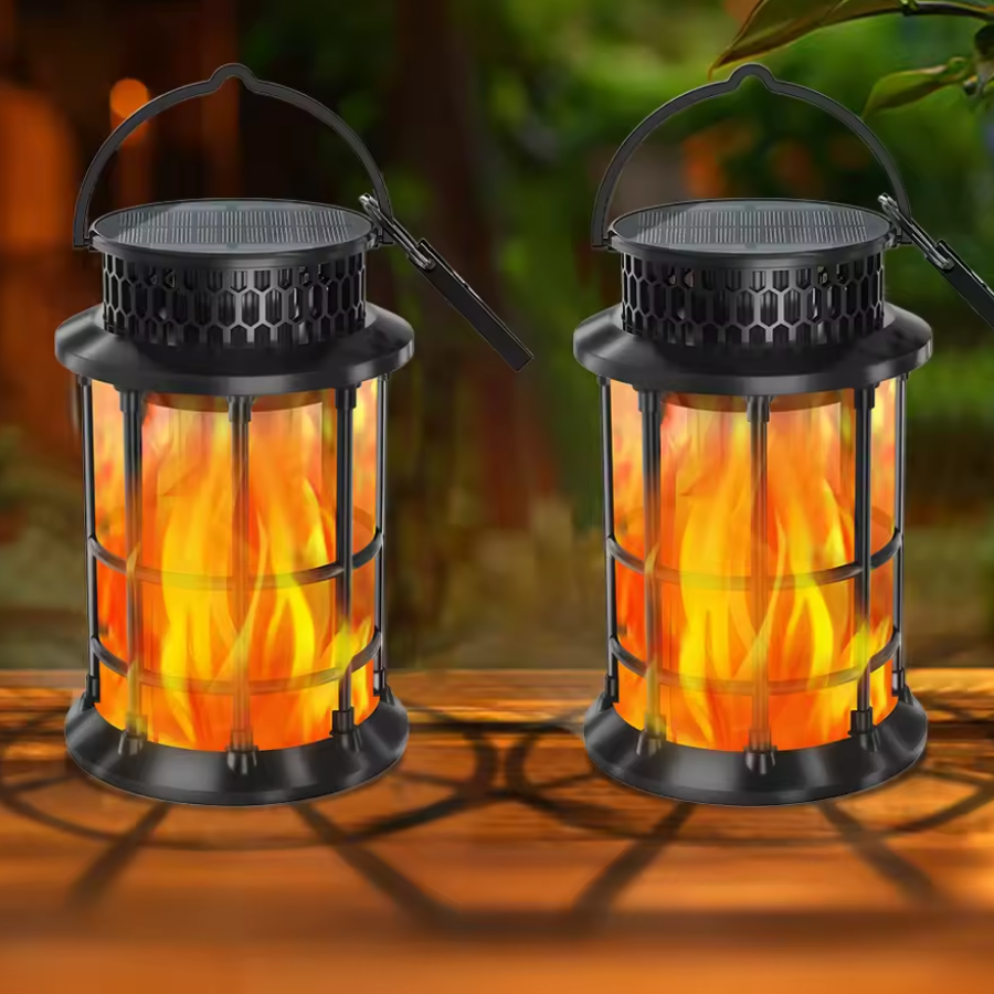 NuviGlow™ Flickering Flame Solar Lantern