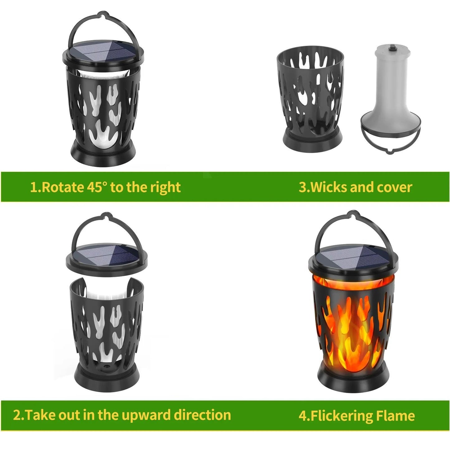 NuviGlow™ Outdoor Solar Flame Light