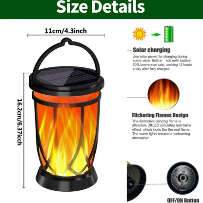 NuviGlow™ Solar Flickering Flame Lantern