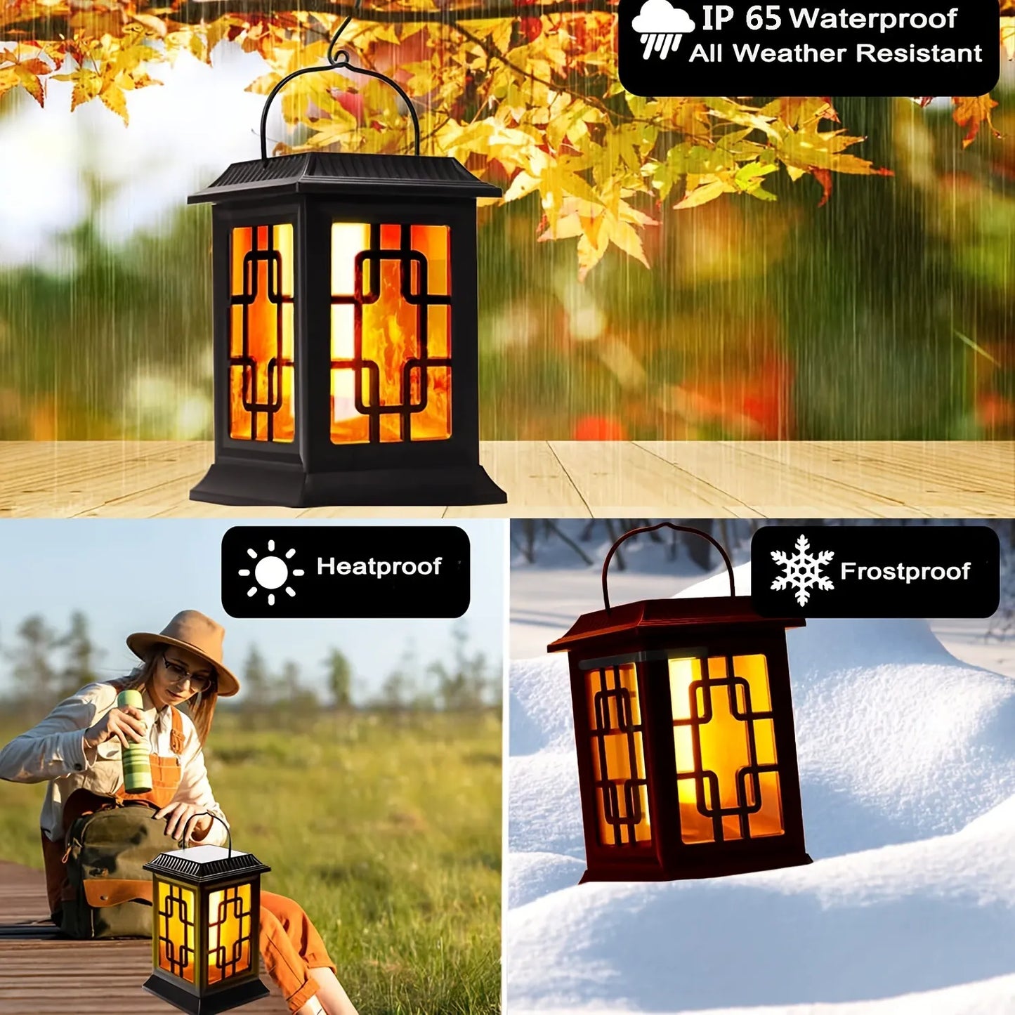 NuviGlow™ Enhanced Solar Flame Lantern