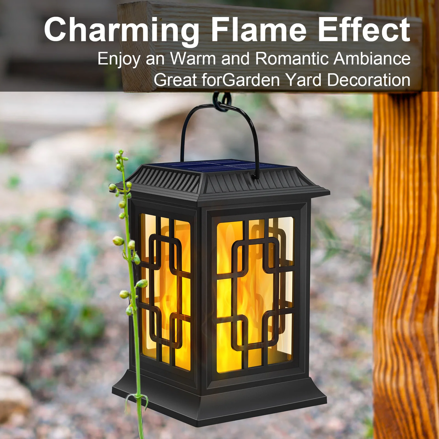 NuviGlow™ Enhanced Solar Flame Lantern