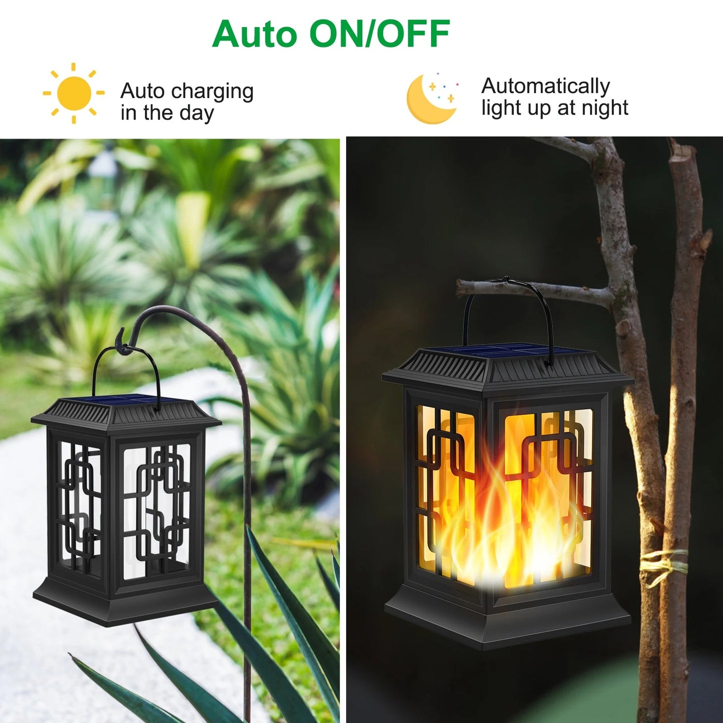 NuviGlow™ Enhanced Solar Flame Lantern