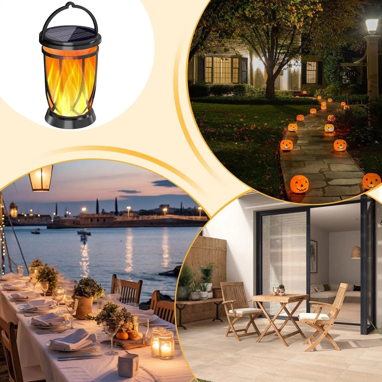 NuviGlow™ Solar Flickering Flame Lantern