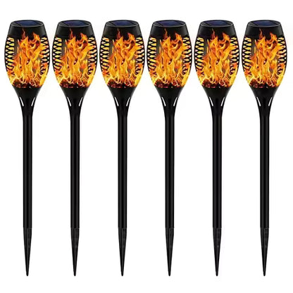 NuviGlow™ Solar Torch Light – 96 LED Flickering Flame