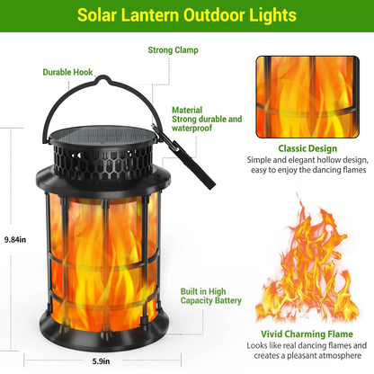 NuviGlow™ Flickering Flame Solar Lantern